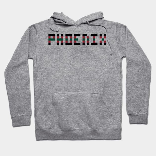 Pixel Hockey City Phoenix 2003 Retro Hoodie by gkillerb